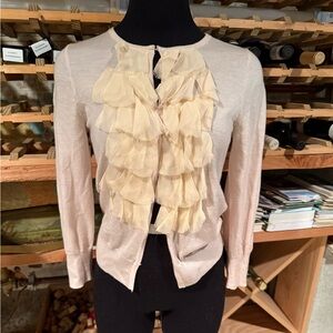 Vintage J. Crew Cream Cardigan Sweater.